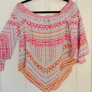 BCBGMaxazria Off The Shoulder Triangle Top